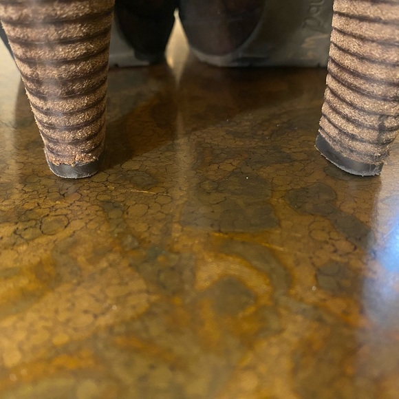 Paul Green Munchen bronze ankle shimmer leather boots size 9.5 - Picture 6 of 10